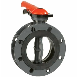 Затвор дисковый ПВХ Butterfly Valve Ду200 Ру10 межфланцевый в Коврове